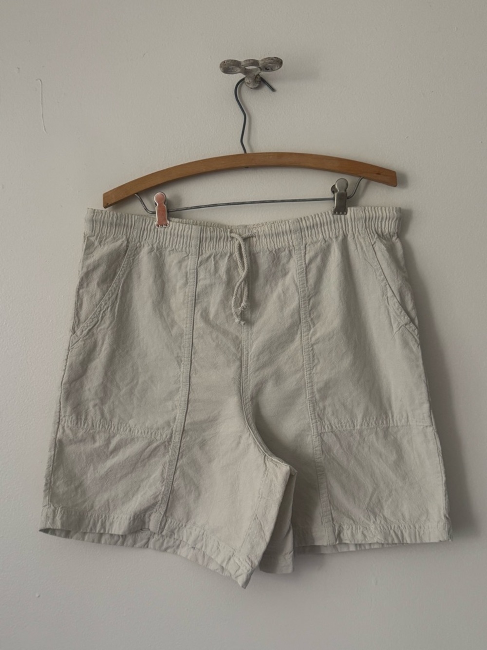 90s Men's Grey 100% Cotton Drawstring Shorts